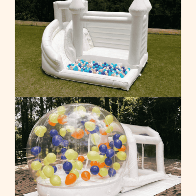 Bubble House e palacete no gramado